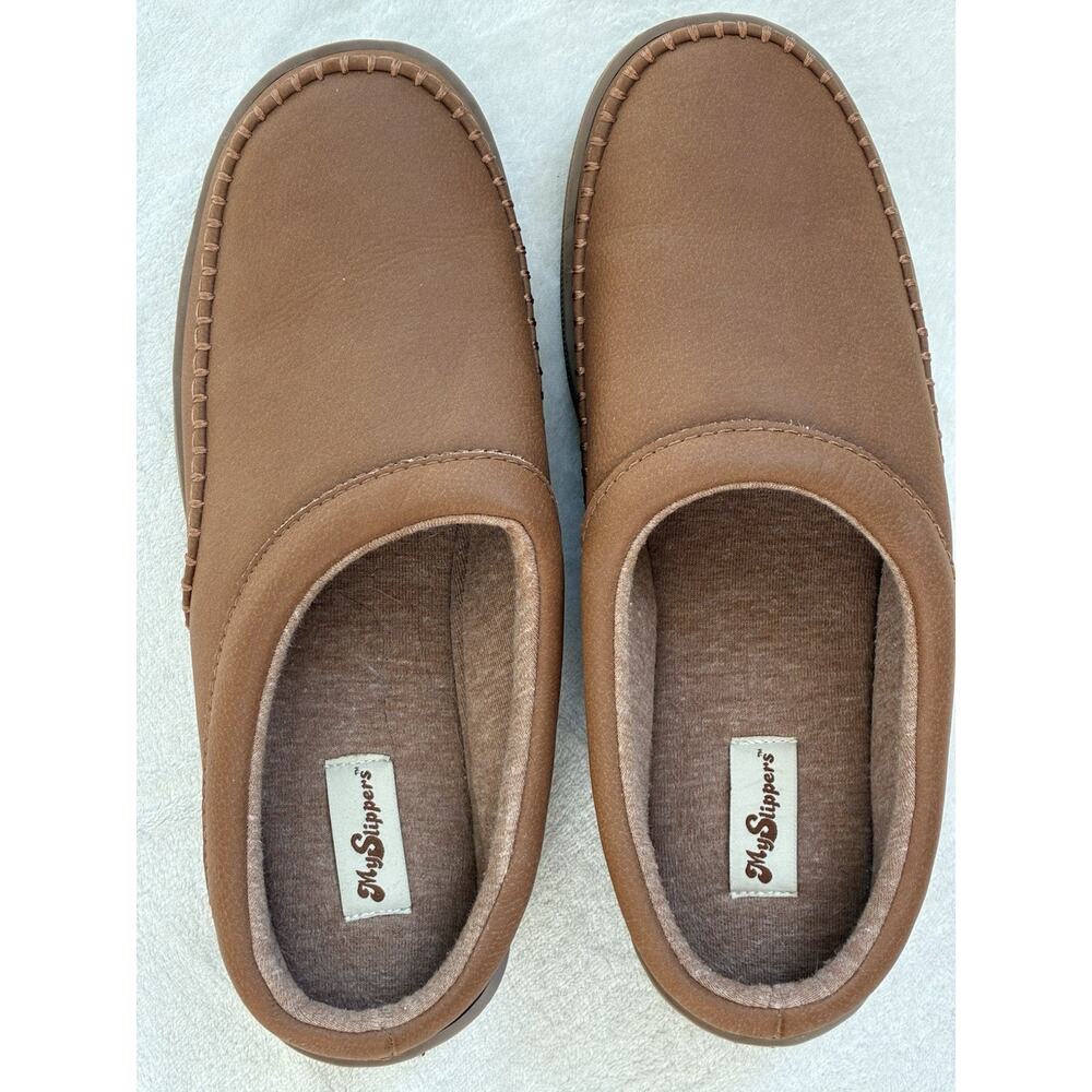 My Slippers Women's Size 10 Mules Leather Upper Man Made Outsole